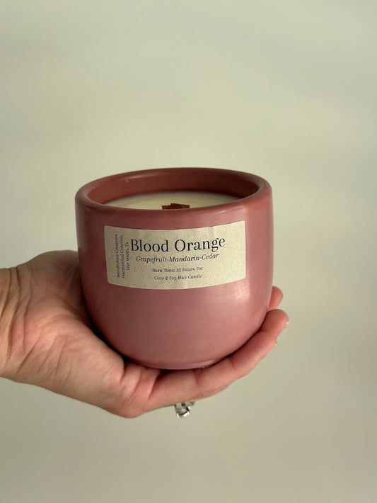 Blood Orange Scented Concrete Candle- End of Summer Sale