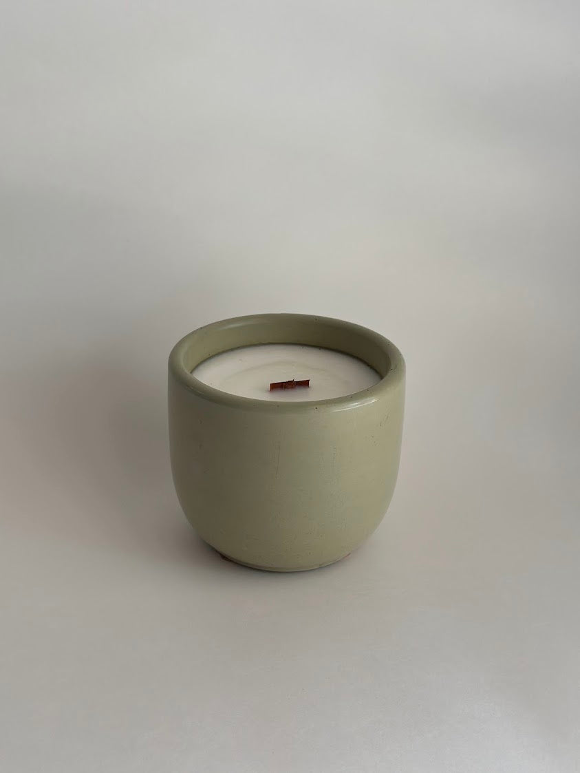 Matcha Lemonade & Honey Scented Concrete Candle- End of Summer Sale
